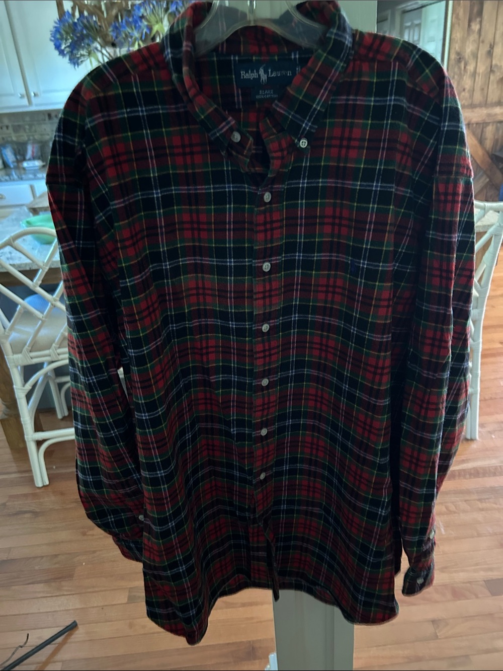 Ralph Lauren Red, Green & Black Tartan Button-Down Shirt